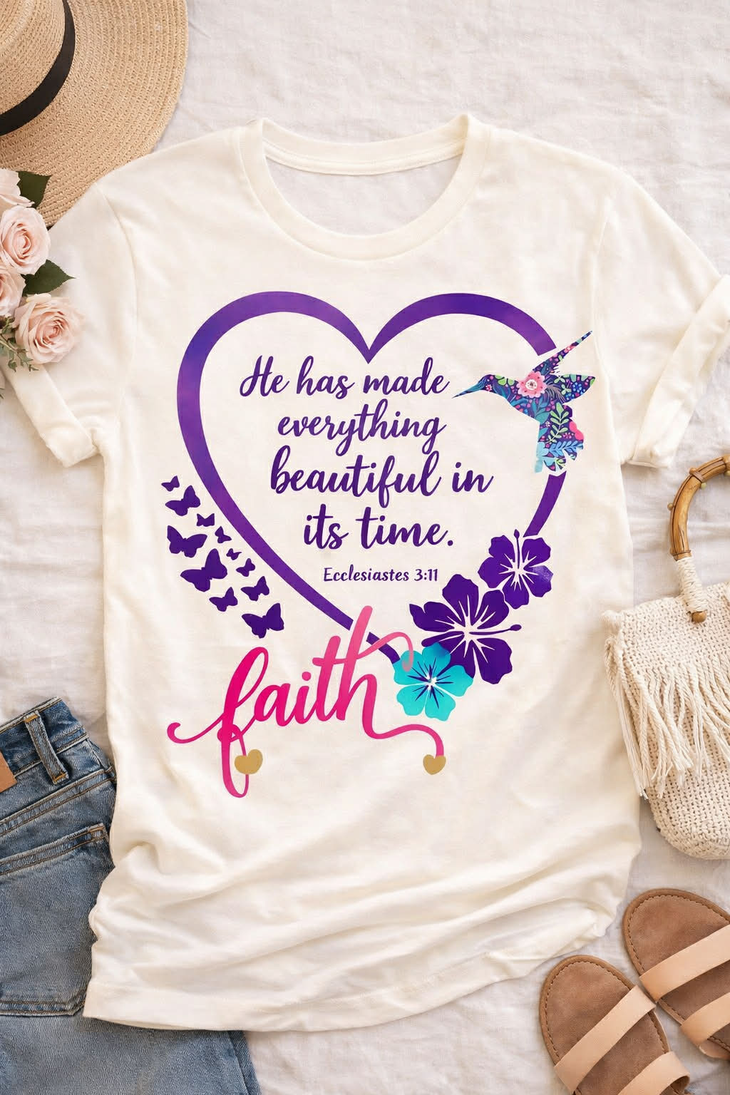 Hummingbird Heart Ecclesiastes 3:11 tee