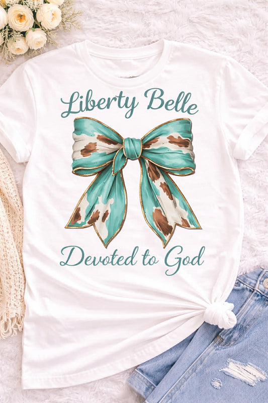 Liberty Belle Teal Bow Tee
