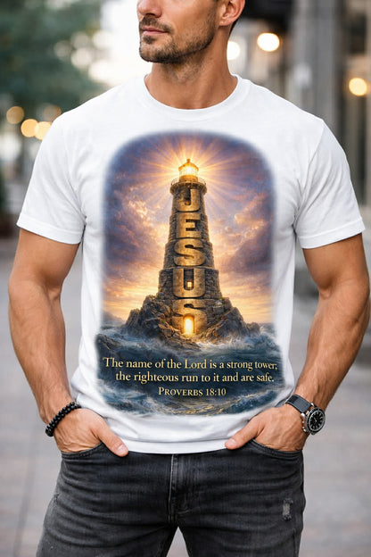 Lighthouse graphic Proverbs 18:10