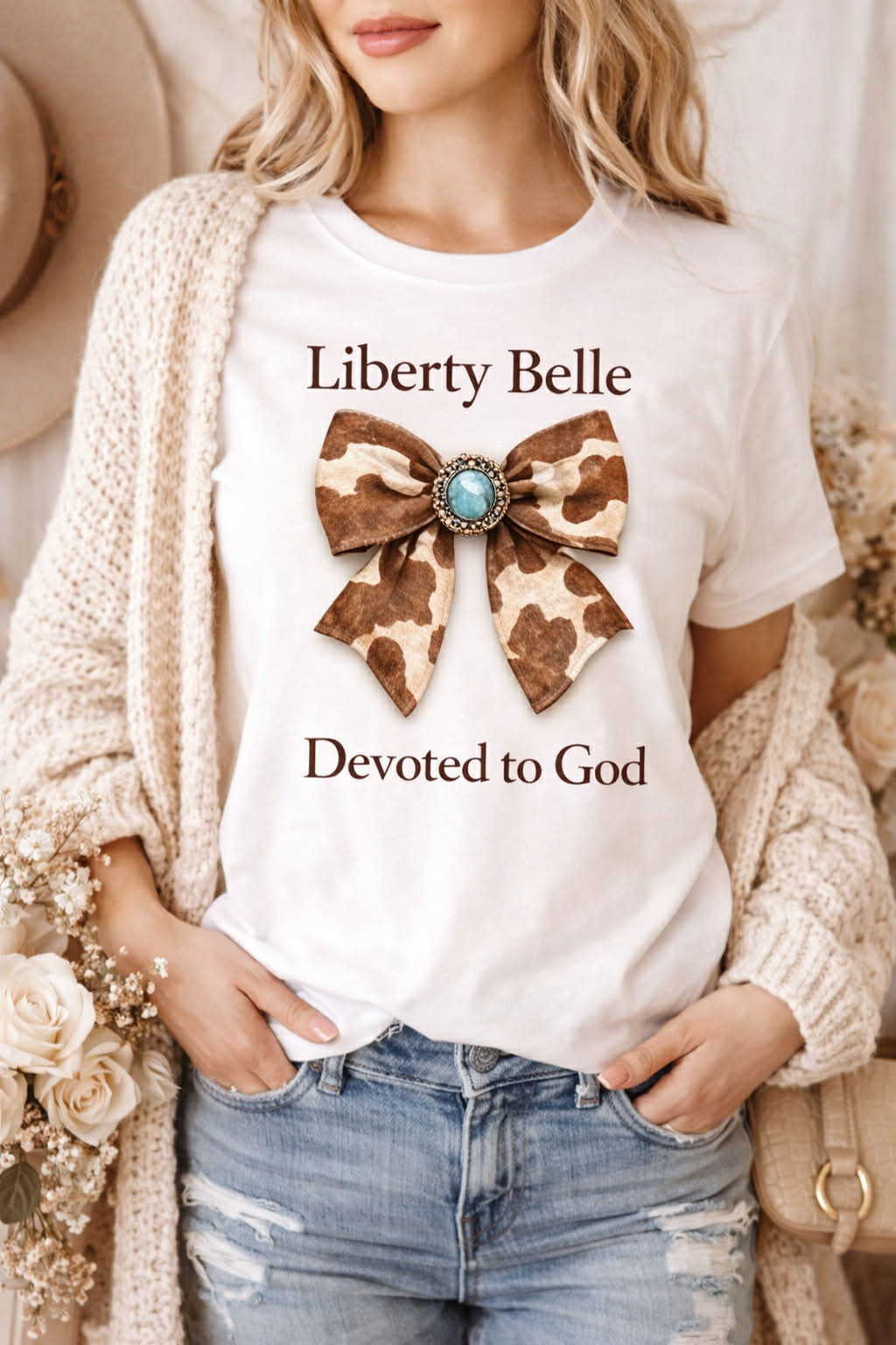 Liberty Belle South Western Bow Tee
