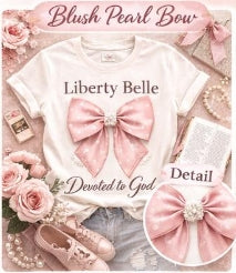 Liberty Belle Blush & Pearl Bow