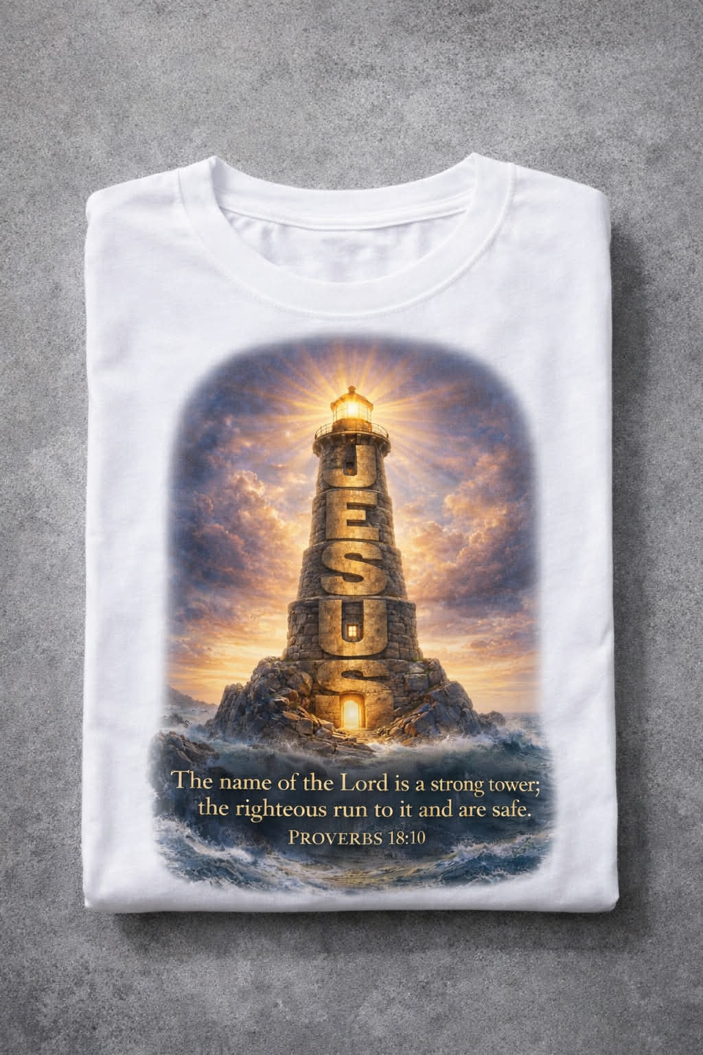 Lighthouse graphic Proverbs 18:10