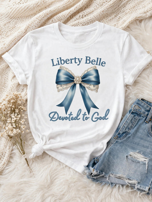 Liberty Belle Blue Lace & Pearl Bow