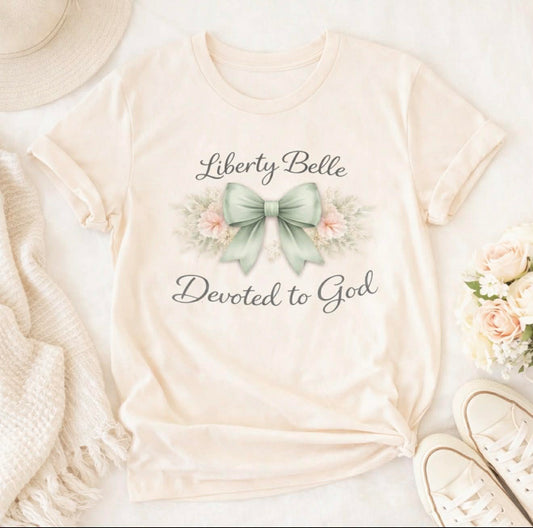Liberty Belle Green Bow with Pink Floral