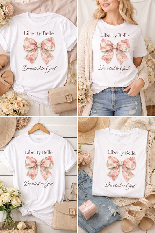 Liberty Belle Floral Bow tee