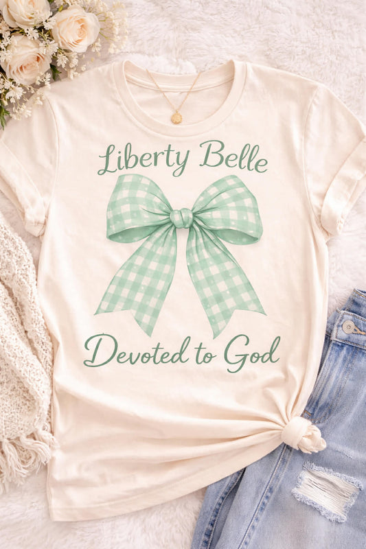 Liberty Belle Mint Checkered Bow