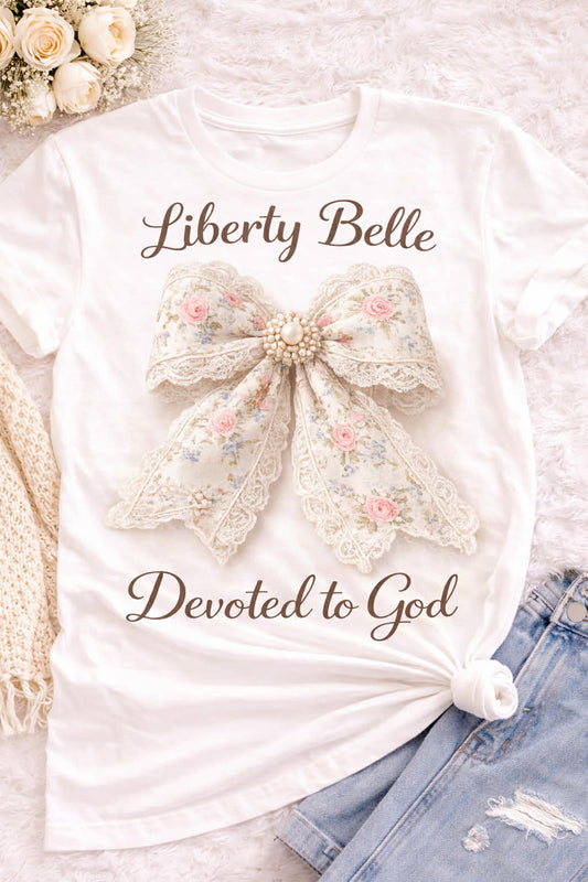 Liberty Belle Floral Pearl & Lace Bow